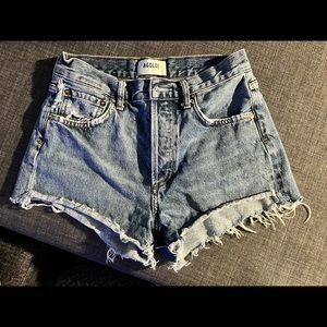 AGOLDE PARKER DISTRESSED JEAN SHORTS